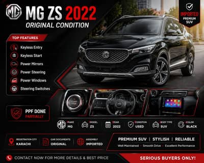 MG ZS 2022 Imported SUV | Original Condition | Black
