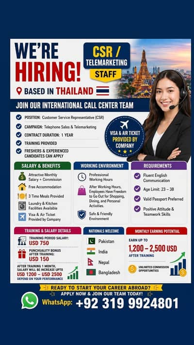 Csr hire for Overseas