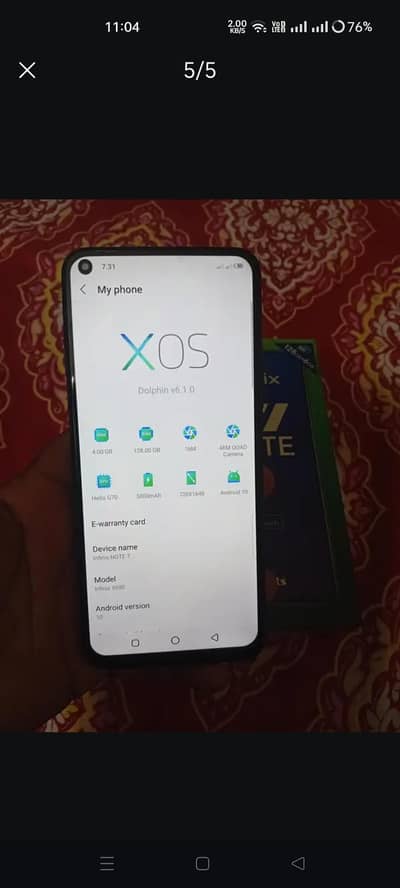 Infinix Note 7 4gb128storage exchange posibal