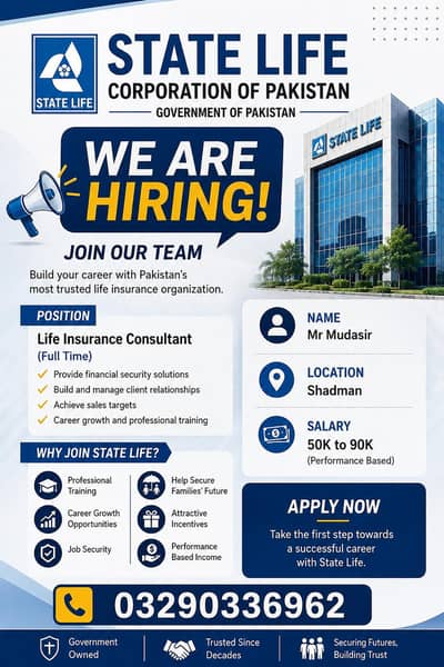 State Life Insurance Job | Daily 3 Hours Office Work
