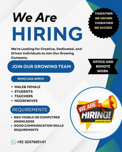 We are hiring for office and online work