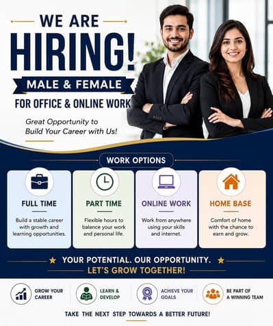 Hiring now on urgent bases