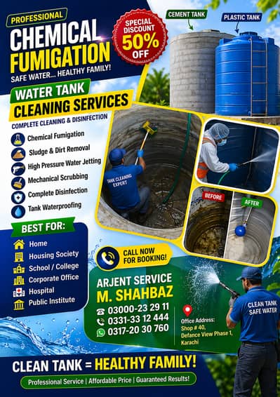 Water Tank Cleaning in Karachi, Leakage Repair, Tank cleaning service