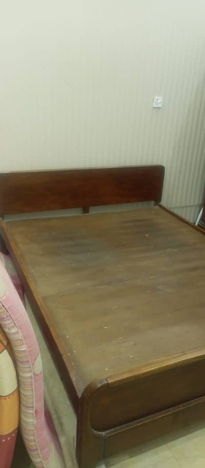 Solid Wooden Double Bed for Sale