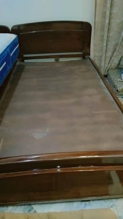 two single bed with branded sping mattress