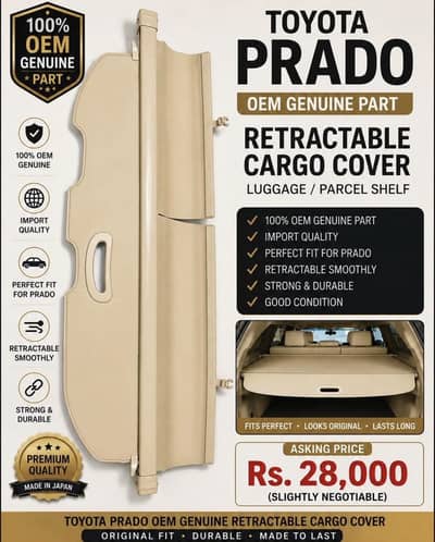 Prado Retractable Cargo Cover