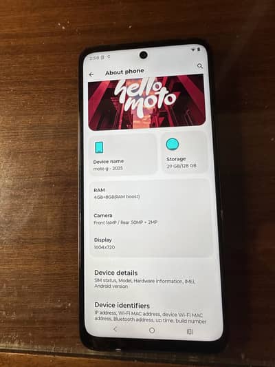 Motorola Moto G 2025 128/4gb non pta