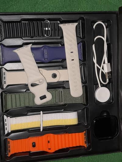 JSYES M59 Pro Max Smart Watch with 7 Straps & Charger