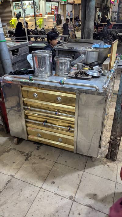 Tea Setup biryani fries burger cabin samoosa counter