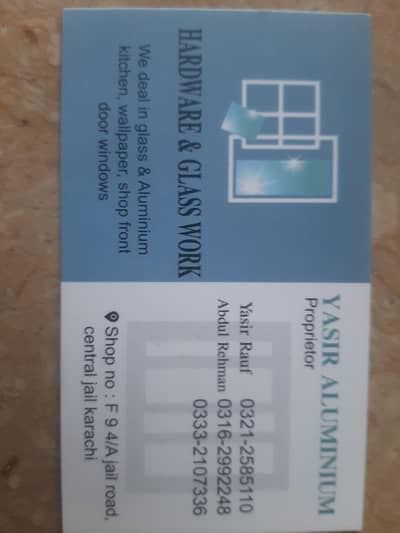 yasir aluminium glass & Hardware