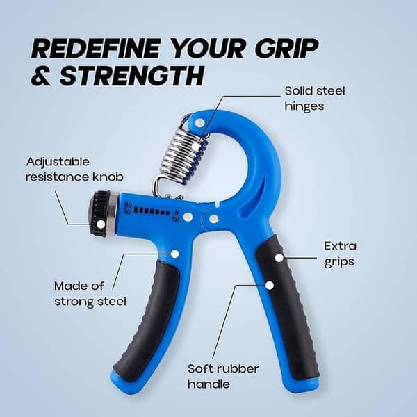 Automatic Counting Hand Gripper 5–60KG Adjustable Resistance | Non-Slip Grip for Fingers, Wrist & Forearm Strengthening