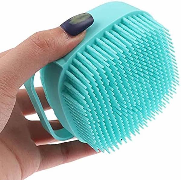 Silicone Bath Body Brush with Soap Dispenser – Soft Exfoliating Shower Brush & Body Massager (Baby-Safe, Easy Clean)