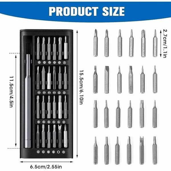 24 in 1 Magnetic Precision Screwdriver Set | Multi-Tool Kit for Mobile, Laptop, Watch, Glasses & Electronics | Professional 25 in 1 Screwdriver Kit