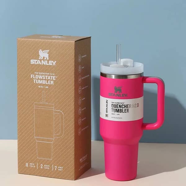 Stanley Tumbler 40oz (1200ml) – Stainless Steel Vacuum Insulated Cup with Straw & Lid | Leakproof Travel Tumbler Mug for Hot & Cold Drinks | Coffee Thermos Water Bottle for Gym, Office, Outdoor & Gifts