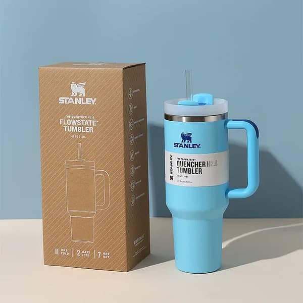 Stanley Tumbler 40oz (1200ml) – Stainless Steel Vacuum Insulated Cup with Straw & Lid | Leakproof Travel Tumbler Mug for Hot & Cold Drinks | Coffee Thermos Water Bottle for Gym, Office, Outdoor & Gifts | Tumbler Accessories Tumbler With Straw