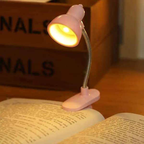 LED Mini Book Light – Clip-On Reading Lamp, Adjustable 360° Neck, Eye-Friendly, Compact Desk Lamp for Book Lovers