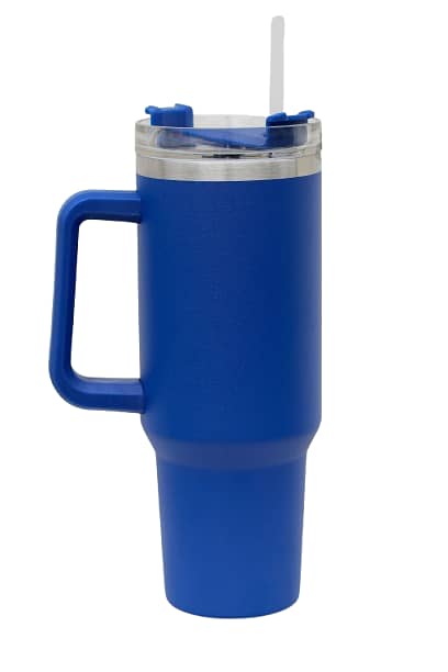 40oz Stainless Steel Insulated Plain Tumbler Mug with Lid & Straw | Double Wall Thermos Flask Travel Mug – Hot & Cold Drinks & Coffee Cup, Reusable & Portable Water Bottle | Coffee Mug | Travel, Gym & Outdoor Use | Stanley Tumbler Style Big Water Bottle