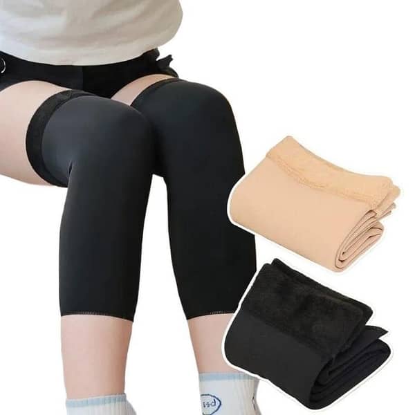 Wool Fleece Knee Warmers | Knee Support With Adjustable Straps\Belts | Unisex Thermal Leg & Knee Pads for Pain Relief, Arthritis Support & Winter Protection | Leg Warmers For Men and Women
