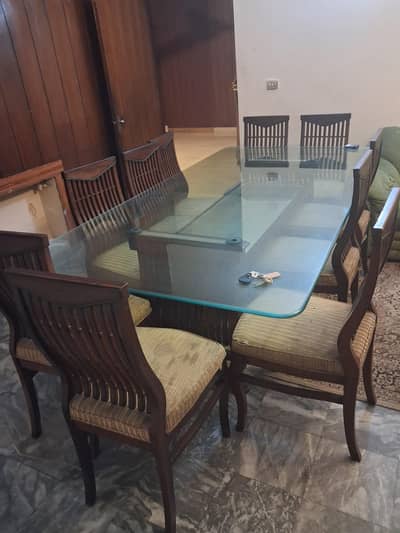 DINING TABLE WITH 10 CHAIR