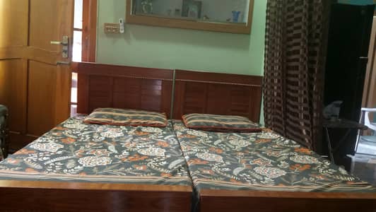 Bed with mattress