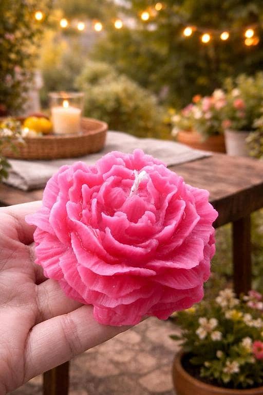 large peony scented candles, gift for wedding favors, bridal shower, henna gift, baby shower gift , mother day gift, home decor, color customisable, bulk orders available