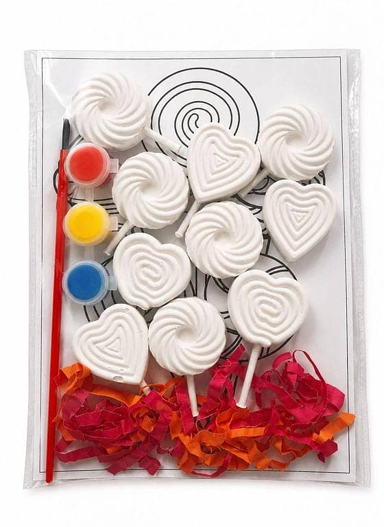Candy painting kit, lollipop DIY kit, ceramic painting kit for kids, kids art and craft, candy ceramic set, DIY painting toys, kids creative activity, ceramic DIY kit, educational toys for kids, summer craft activities