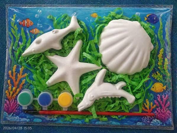 Sea Animal Painting Kit for Kids, kids diy painting kit, ocean animal paint set, kids art and craft kit, plaster painting kit, children painting toys, educational toys for kids, diy craft kit for kids