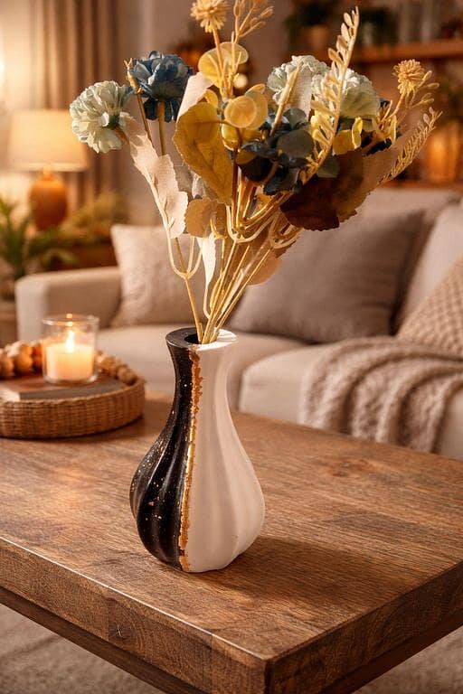 ceramic flower vase for home decor modern | ceramic vase for living room | flower vase | table vase | office desk vase | home decor vase | modern vase
