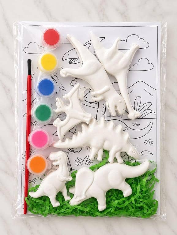 dino ceramic painting kit for kids | dinosaur painting activity for kids | dinosaur paint kit | kids birthday party gift | DIY dino kit | birthday return gift for kids | dino theme party gift