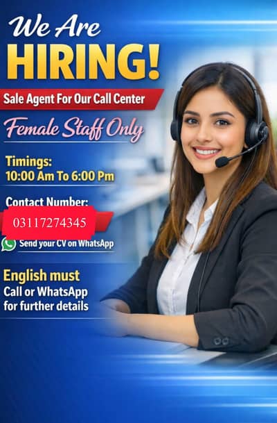 Call center job for females