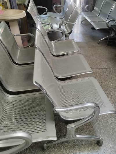 3 Seater Steel Chairs