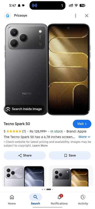 Tecno spark 50  6/128