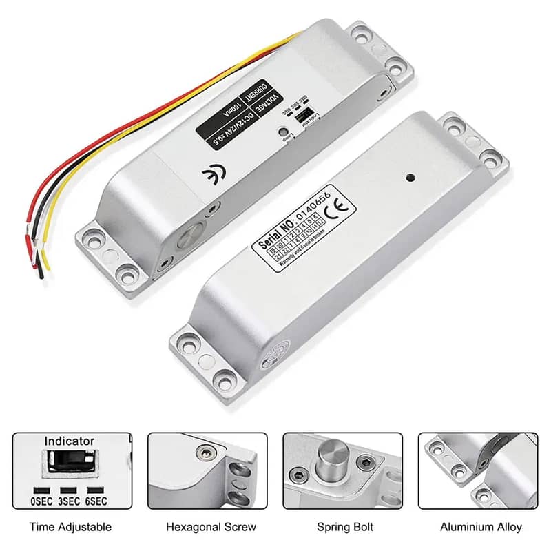 Remote control Drop Bolt Lock Door Access Control Security 5