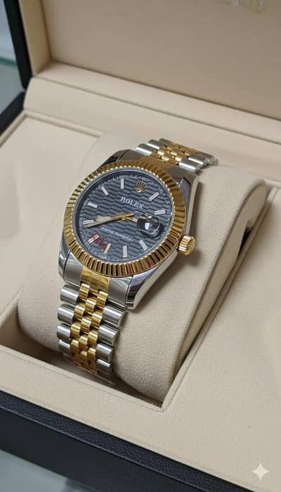 Mens Rolex Gold Silver Watch 40mm Daily Wear