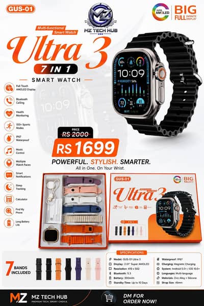 Ultra 3 watch 7 in 1