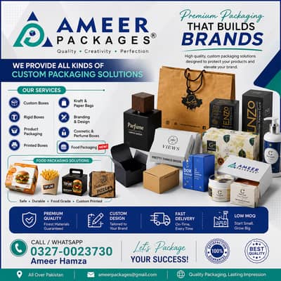 Ameer Packages – Custom Packaging Boxes, Food Boxes, Paper Bags & Bran