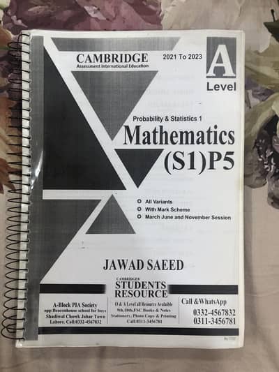 A levels maths S1 past paper from 2018-2023