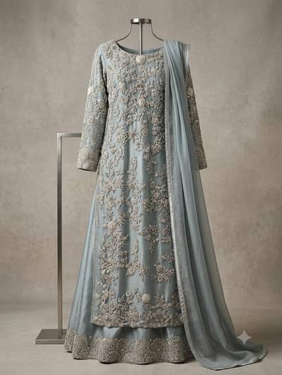 ​Heavy Work Designer Bridal/Party Wear Dress (Worn Only Once)