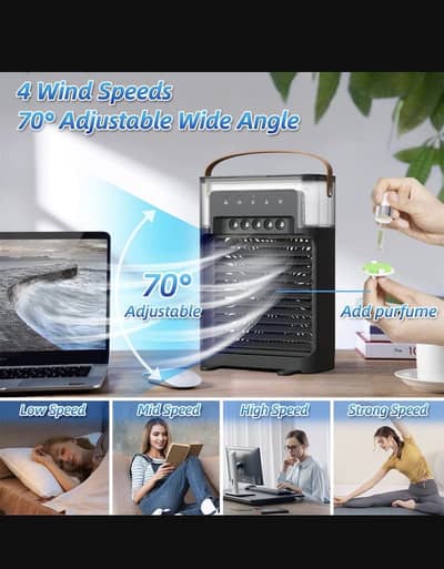 Mini Air cooler with remote control & mist function