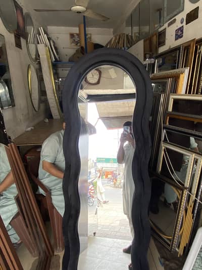 Standing mirror for double posis velvet