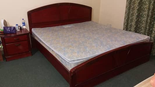 Double bed with dressing