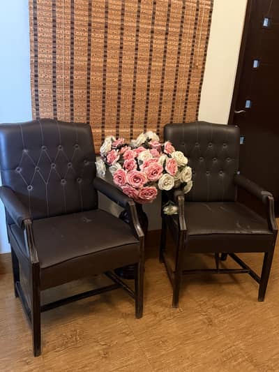 9 wooden fancy chairs
