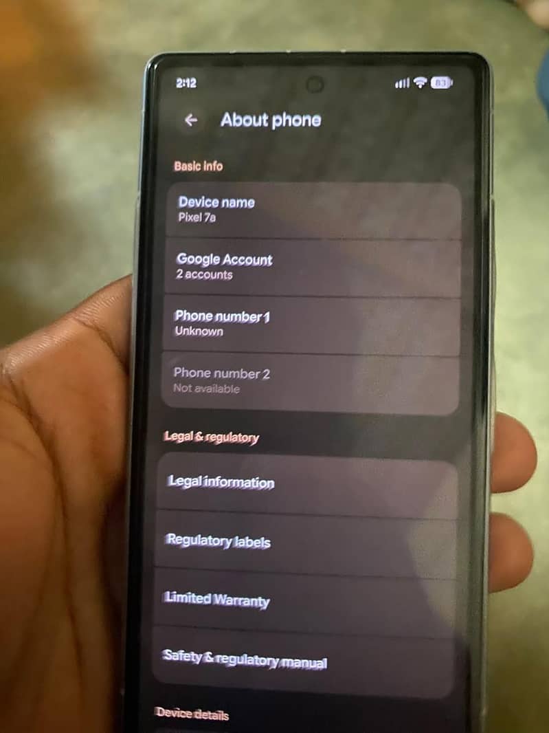 Google Pixel 7a 5