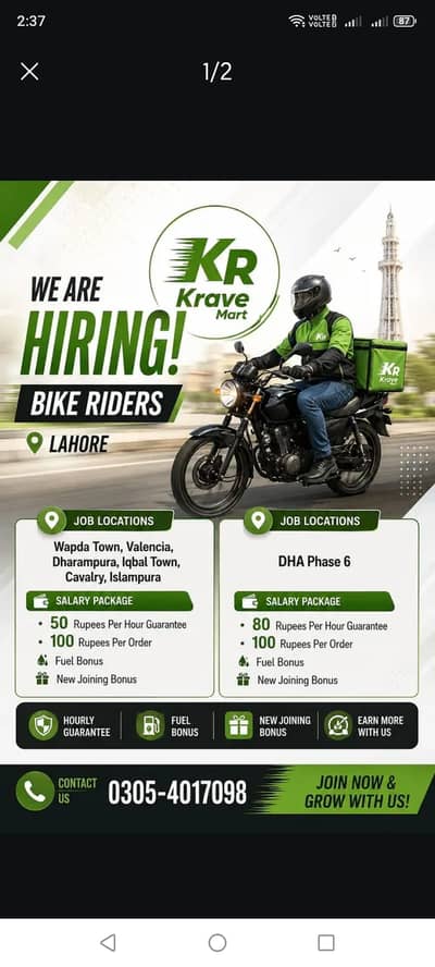 Grosserry delivery bike riders