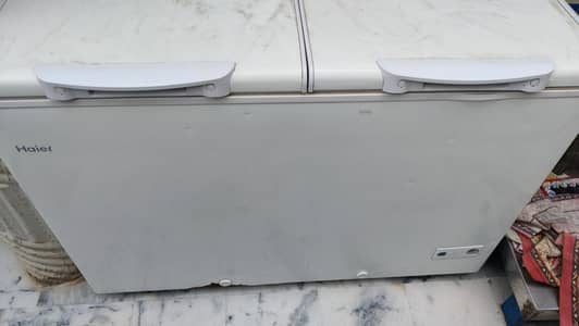 haier deep freezer double door