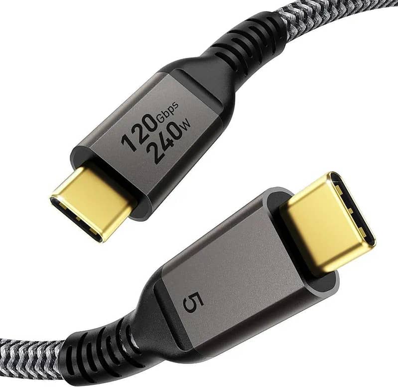 Thunderbolt 5 braided cable 1 meter 0