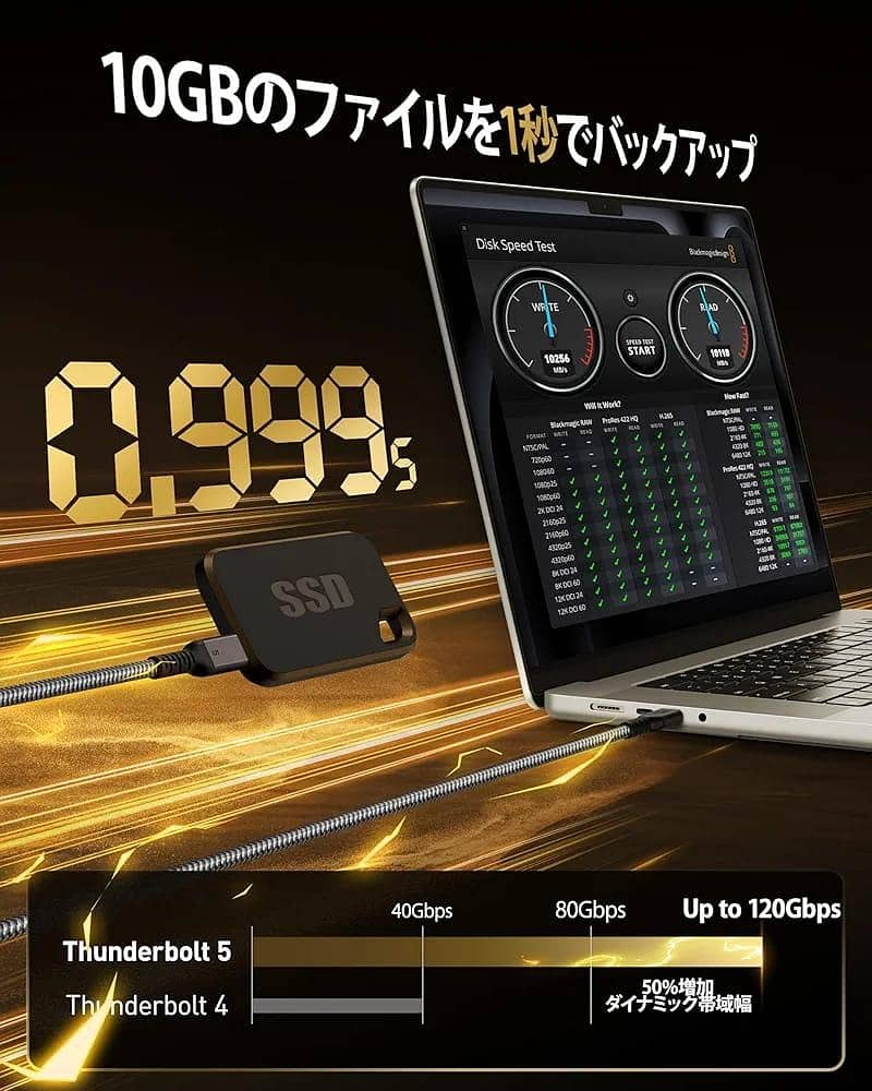 Thunderbolt 5 braided cable 1 meter 3