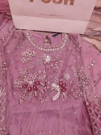 Original Sha Posh Heavy Embroidered Net Dress