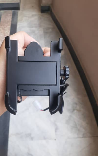 Bike Mobile Holder  (Metal) with USB Charger
