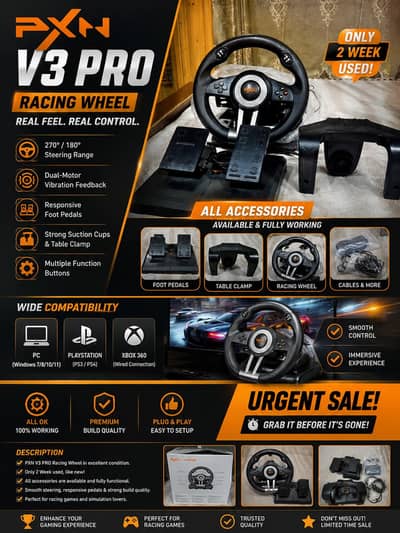 PXN V3 PRO Racing Wheel – Like New – Urgent Sale